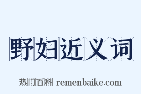 野妇近义词是什么意思的图片